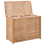 vidaXL Coffre à linge 87 5x46x67 cm Bois de noyer massif