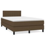 vidaXL Sommier à lattes de lit matelas et LED marron foncé 120x190 cm