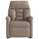 vidaXL Fauteuil inclinable taupe tissu microfibre
