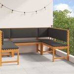 vidaXL Ensemble de banc de jardin 5 Pièces Marron Bois d'acacia massif