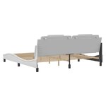 vidaXL Cadre de lit avec LED sans matelas blanc 200x200 cm