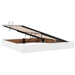 vidaXL Lit avec rangement et LED avec matelas Gris clair 200 x 200 cm
