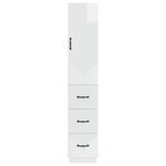vidaXL Ensemble de Meubles 2 Pièces Blanc brillant 33 x 34 5 x 87 cm
