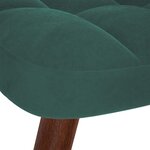 vidaXL Chaise à bascule avec repose-pied vert foncé velours