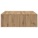 vidaXL Table basse chêne artisanal 100x100x35 cm bois d'ingénierie