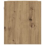 vidaXL Table de chevet murale chêne artisanal 38x34x40 cm