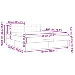 VidaXL Cadre de lit ottoman avec matelas vert foncé 180x200 cm velours