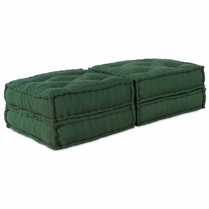 vidaXL Canapé Modulable 2 Pièces Vert 70 x 70 x 36 cm tissu