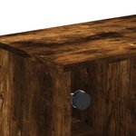 vidaXL Table basse avec portes en verre chêne fumé 68 5x50x50 cm