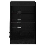 vidaXL Buffet LED Chêne noir 41 x 37 x 67 cm Bois d'ingénierie