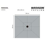 Madison Parasol de jardin Denia 200x200 cm gris
