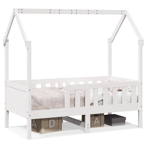 vidaXL Cadre de lit d'enfants forme de maison 80x160cm bois pin massif