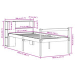 vidaXL Lit bibliothèque sans matelas 100x200 cm bois massif de pin