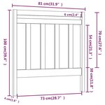 vidaXL Tête de lit Noir 81x4x100 cm Bois massif de pin