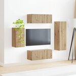 vidaXL Ensemble meuble TV 4 Pièces Chêne artisanal Bois d'ingénierie