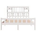 vidaXL Lit bibliothèque sans matelas blanc 150x200 cm bois pin massif