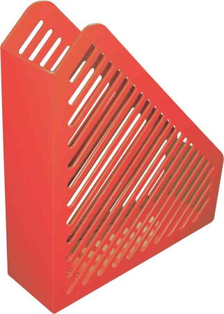 Porte-revue, design grille, A4, polystyrène, rouge HELIT