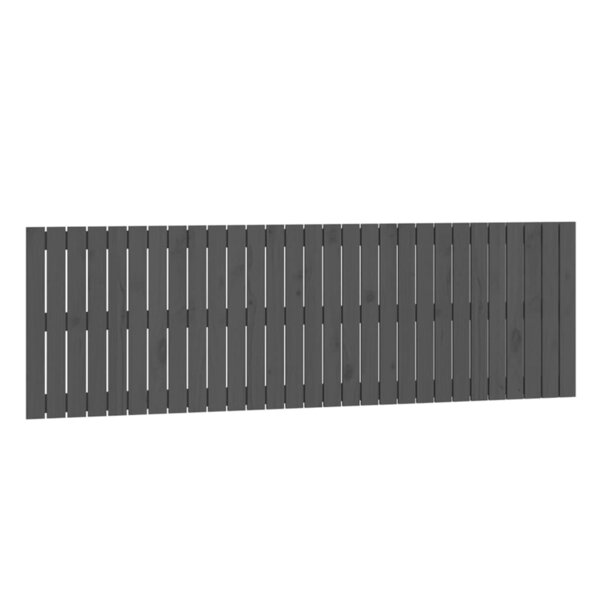 vidaXL Tête de lit murale Gris 185x3x60 cm Bois massif de pin