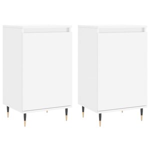 vidaXL Buffets 2 Pièces blanc 40x35x70 cm bois d’ingénierie