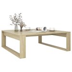 vidaXL Table basse Chêne sonoma 100x100x35 cm Bois d'ingénierie