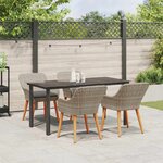 vidaXL Ensemble de salle à manger pour jardin 5 pc Gris clair