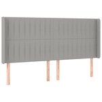 vidaXL Sommier à lattes de lit matelas LED Gris clair 180x200 cm Tissu