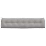 vidaXL Coussin de Dos Gris nuage 200 x 24 x 50 cm tissu