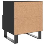 vidaXL Table de chevet noir 40x35x47 5 cm bois d’ingénierie