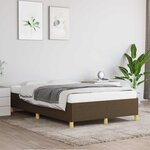 vidaXL Cadre de lit sans matelas marron foncé 120x190 cm tissu