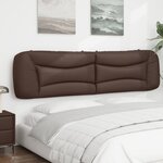 vidaXL Coussin de tête de lit marron 200 cm similicuir