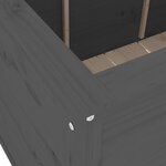 vidaXL Lit surélevé de jardin gris 119 5x82 5x78 cm bois de pin massif