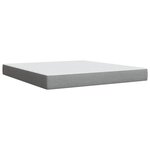 vidaXL Sommier à lattes de lit avec matelas Gris clair 180x200cm Tissu