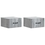 vidaXL Cabinet de chevet mural 2 Pièces Sonoma gris 34 5 x 33 x 20 cm