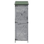 vidaXL Abri de jardin Gris 59 5 x 56 x 176 5 cm Bois de Sapin Massif