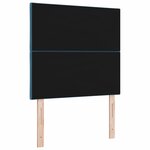 vidaXL Tête de Lit LED Geometric Manuel Bleu foncé 90 cm Velours