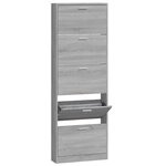 vidaXL Armoire à chaussures Sonoma gris 59x17x169 cm Bois d'ingénierie
