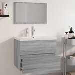 vidaXL Meubles de salle de bain Sonoma gris Bois d'ingénierie