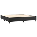 vidaXL Sommier à lattes de lit avec matelas Noir 200x200 cm Similicuir
