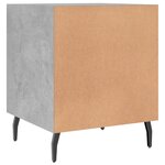 vidaXL Table de chevet gris béton 40x40x50 cm bois d’ingénierie
