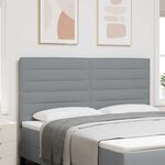 vidaXL Tête de lit Gris clair 180 cm tissu