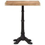vidaXL Table de bistro 60x60x77 cm Bois de manguier brut
