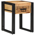 vidaXL Table d'appoint 40 x 40 x 50 cm Bois de mangue massif et métal
