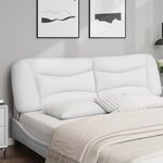vidaXL Coussin de tête de lit Hvar blanc 193 cm similicuir