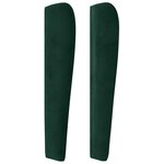 vidaXL Tête de lit avec oreilles Vert foncé 93x23x118/128 cm Velours