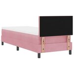 vidaXL Lit à ressorts avec matelas avec matelas Rose 80 x 200 cm tissu