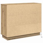 Buffet vidaXL avec LED en chêne artisan  90x32x75 cm  en bois aggloméré