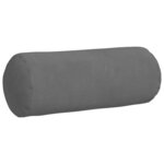 vidaXL Coussins d'accent 2 Pièces Gris foncé Ø 15 x 40 cm