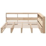 vidaXL Lit bibliothèque sans matelas 200x200 cm bois massif de pin