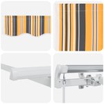 vidaXL Auvent Rétractable Jaune et Gris 3 x 2 m Aluminium et polyester