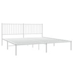 vidaXL Cadre de lit métal sans matelas et tête de lit blanc 183x213 cm